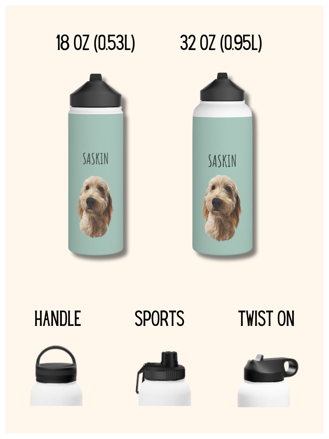 Minimalist Design - Personalised Water Bottle