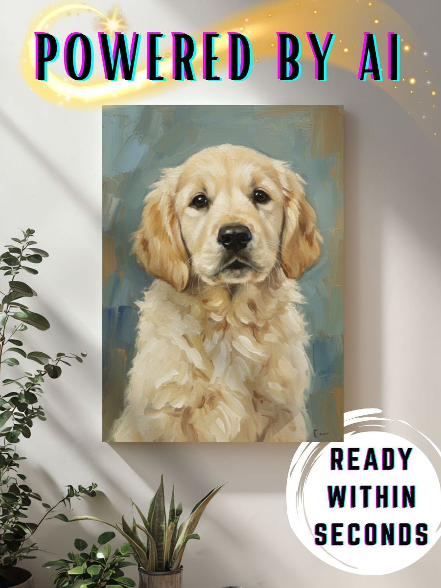 Custom Pet Portraits Canvas - Powered By AI