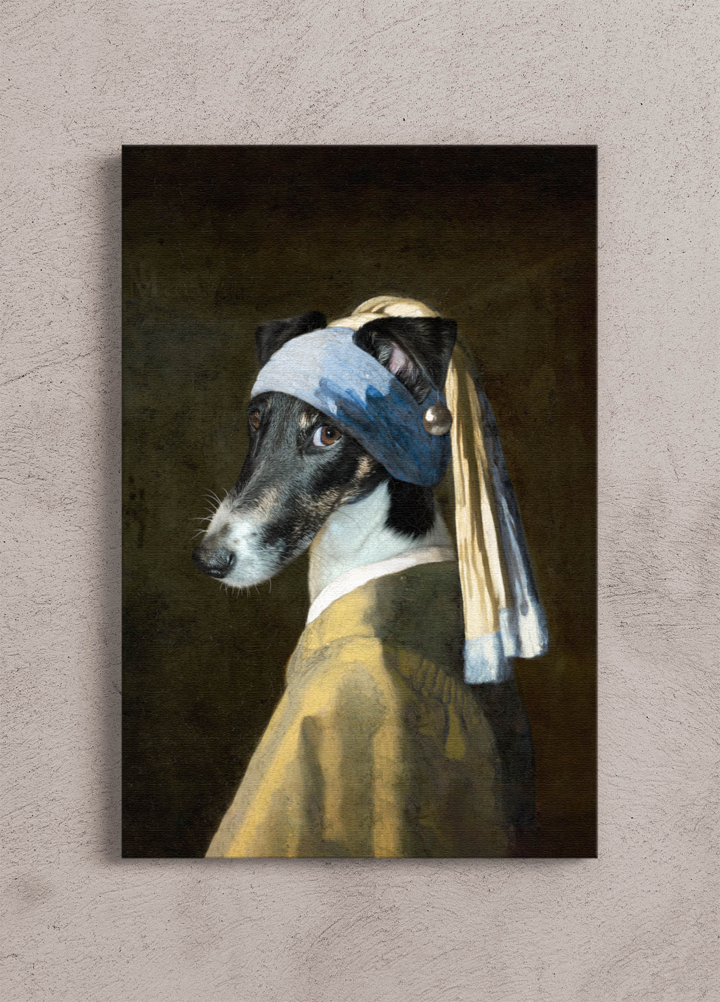 The Girl with Earrings - Custom Pet Portrait