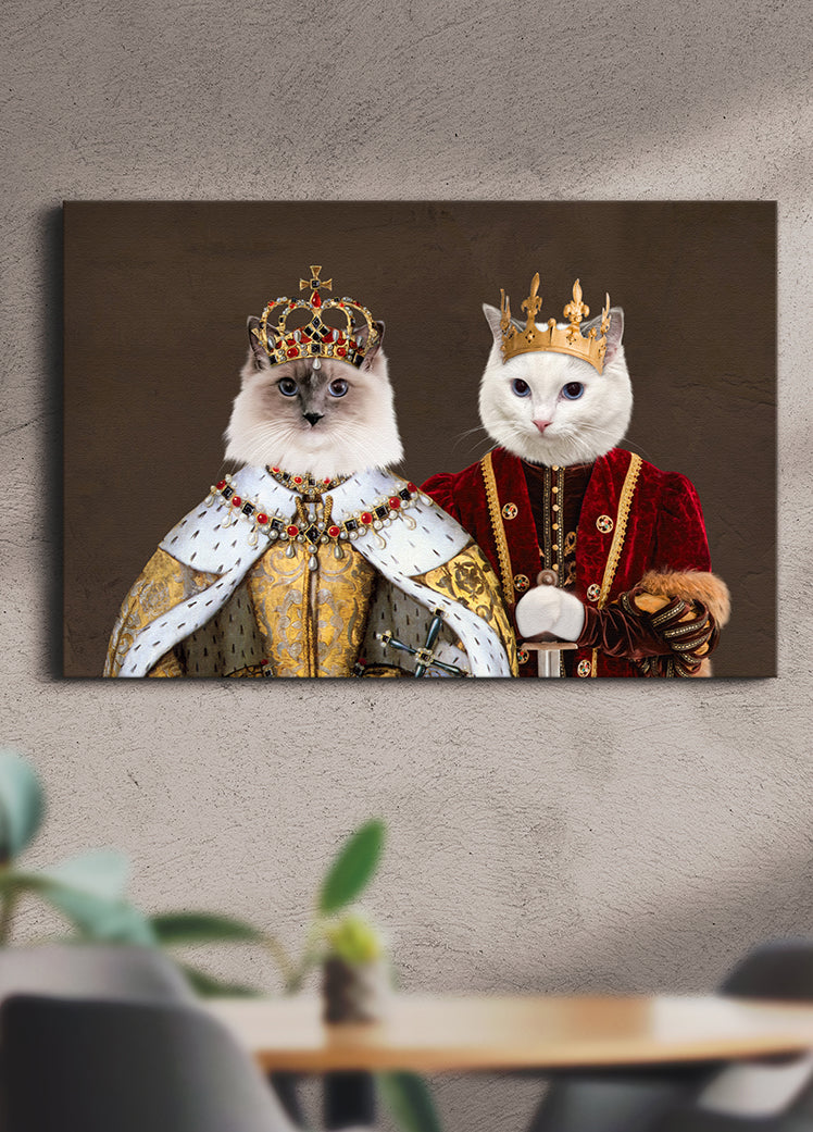 The Crowned Couple - Custom Sibling Pet Portrait