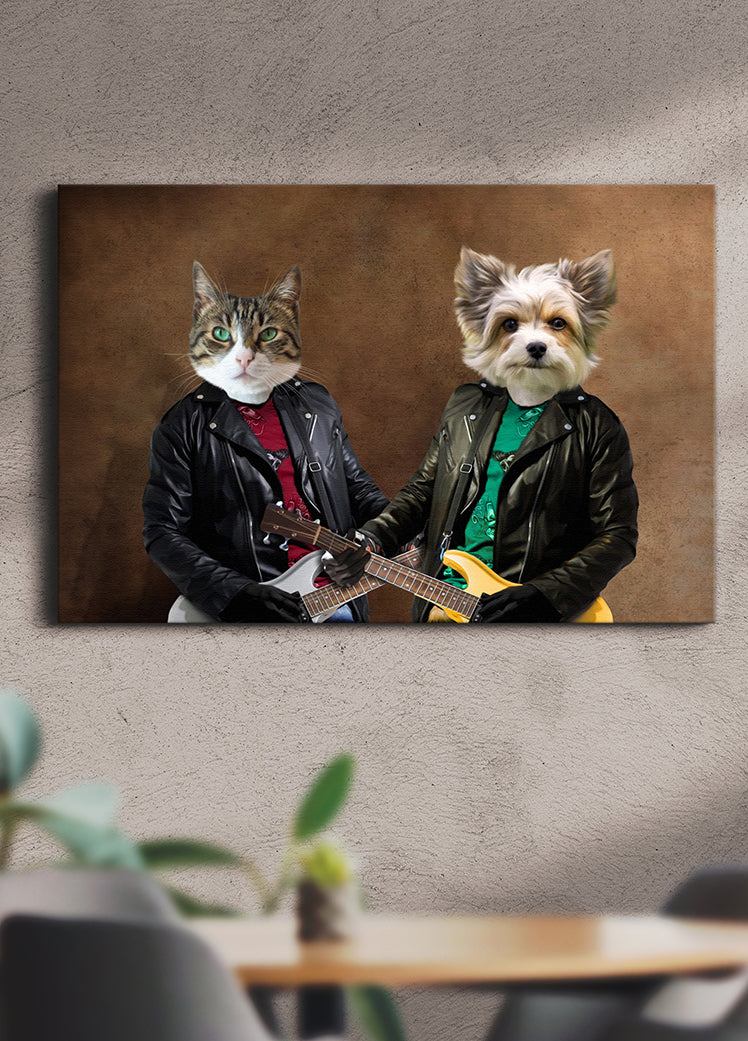 The Guitarist - Custom Sibling Pet Portrait