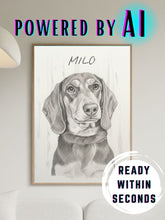 Load image into Gallery viewer, Custom Pet Portraits Framed Poster - Powered By AI