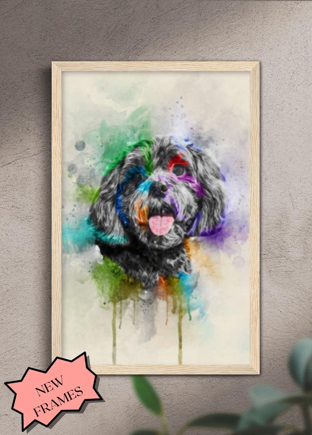 Colourful Painting - Custom Pet Frame - NextGenPaws Pet Portraits