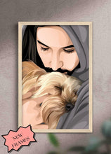Load image into Gallery viewer, Human and Pet Design - Custom Pet Poster - NextGenPaws Pet Portraits