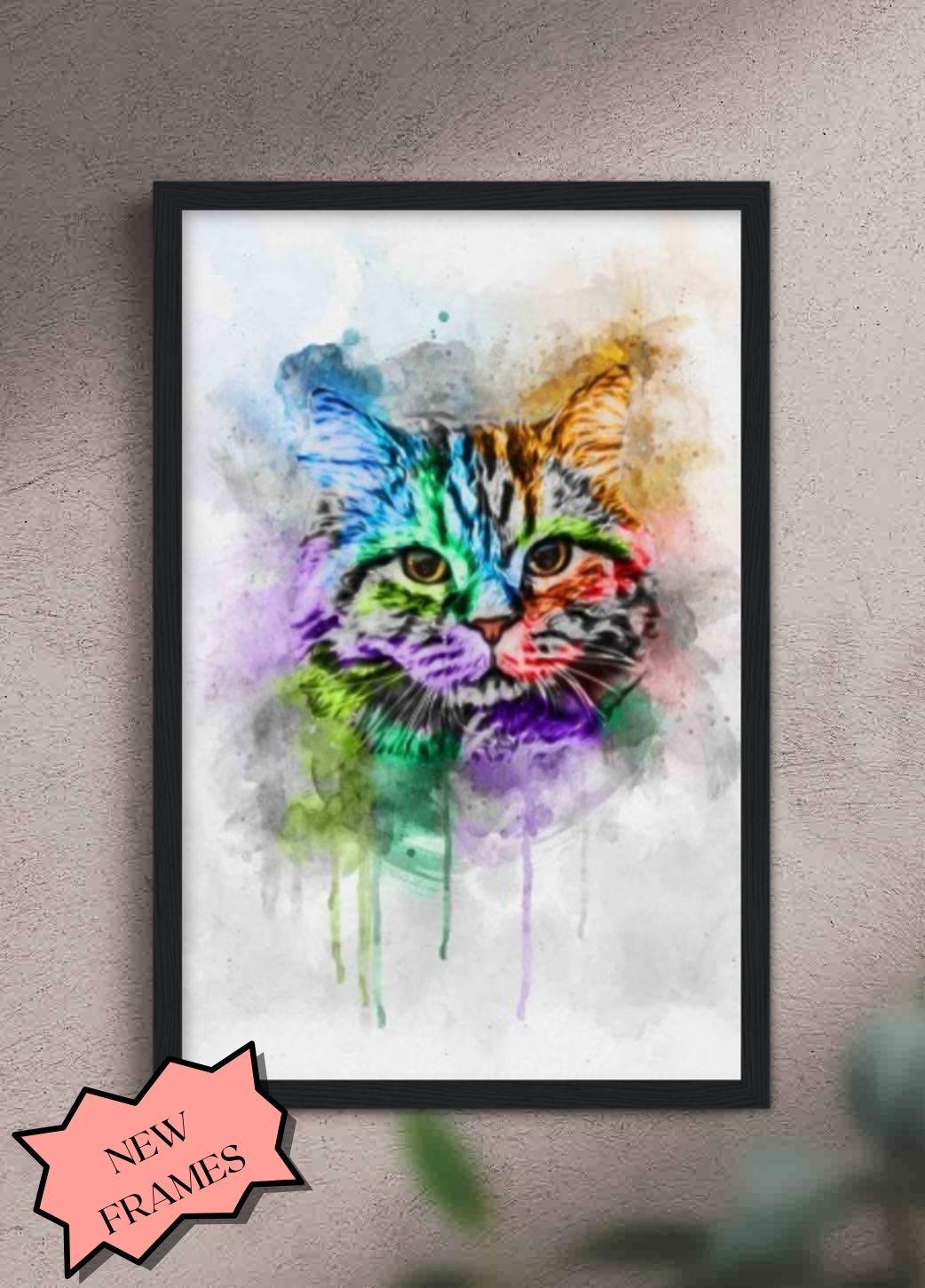 Colourful Painting - Custom Pet Frame - NextGenPaws Pet Portraits