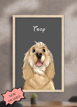 Load image into Gallery viewer, Cartoon Style - Custom Pet Poster with Frame - NextGenPaws Pet Portraits
