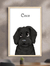 Load image into Gallery viewer, Cartoon Style - Custom Pet Poster with Frame - NextGenPaws Pet Portraits