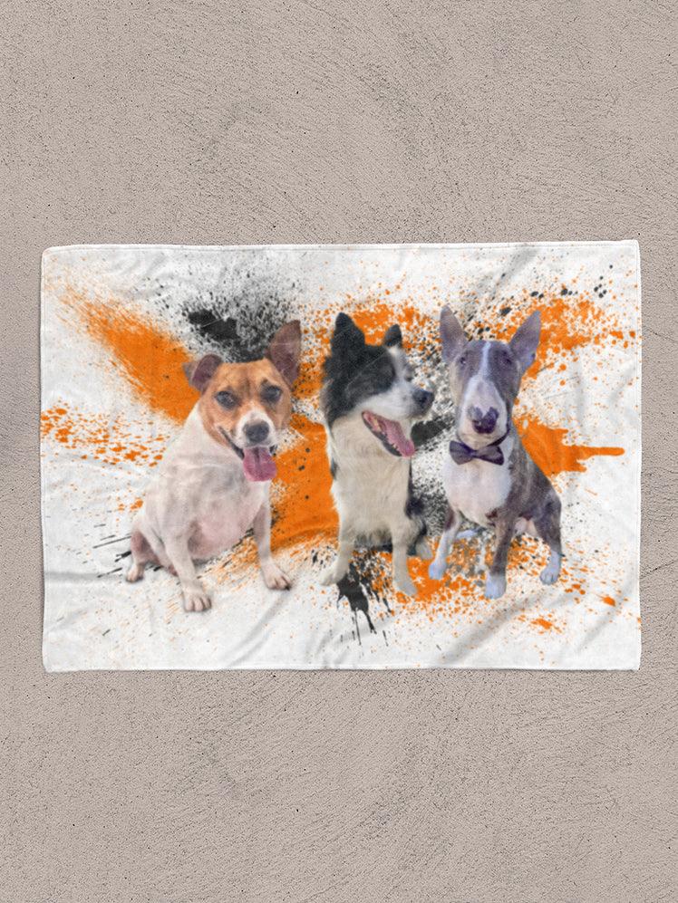 Splash Oil Painting Sibling - Custom Pet Blanket - NextGenPaws Pet Portraits