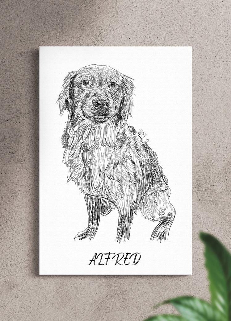 Pencil Sketch - Custom Pet Portrait - NextGenPaws Pet Portraits