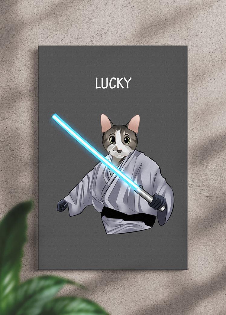 Cartoon Luke Pawswalker - Custom Pet Canvas - NextGenPaws Pet Portraits