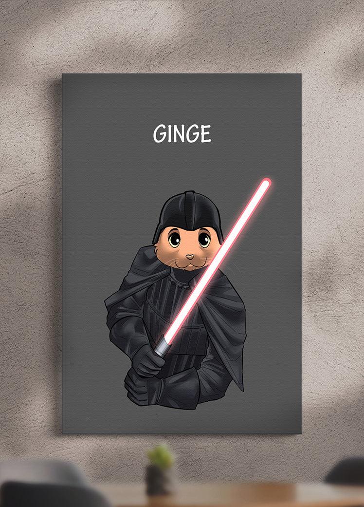 Cartoon Darth Paws - Custom Pet Canvas - NextGenPaws Pet Portraits