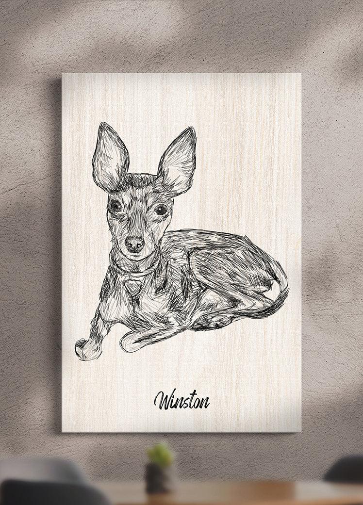 Pencil Sketch - Custom Pet Portrait - NextGenPaws Pet Portraits