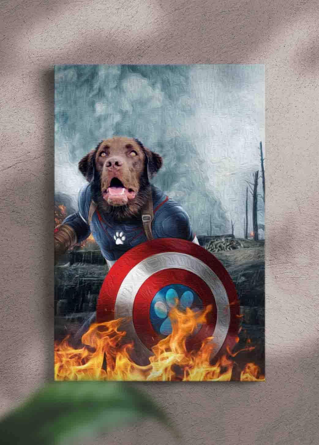 Captain Doggmerica - Custom Pet Canvas - NextGenPaws Pet Portraits