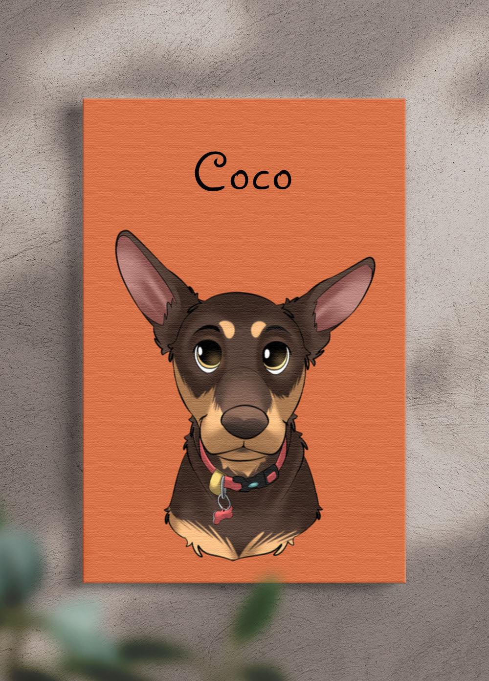 Cartoon Style - Custom Pet Canvas - NextGenPaws Pet Portraits