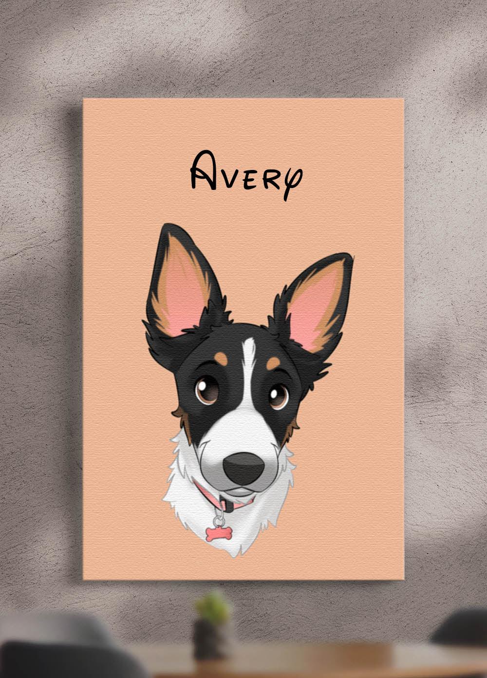 Cartoon Style - Custom Pet Canvas - NextGenPaws Pet Portraits
