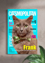 Load image into Gallery viewer, Dog/Catsmopolitan Magazine Cover - Custom Pet Portrait - NextGenPaws Pet Portraits