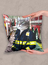 Load image into Gallery viewer, The Chief Firefighter - Custom Pet Pillow - NextGenPaws Pet Portraits