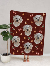 Load image into Gallery viewer, Christmas Cookie Red - Custom Pet Blanket - NextGenPaws Pet Portraits