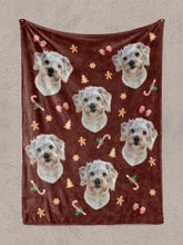 Load image into Gallery viewer, Christmas Cookie Red - Custom Pet Blanket - NextGenPaws Pet Portraits