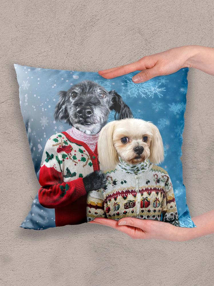 Christmas Duo - Custom Pet Pillow - NextGenPaws Pet Portraits