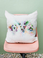 Load image into Gallery viewer, Colourful Painting Sibling - Custom Pet Pillow - NextGenPaws Pet Portraits
