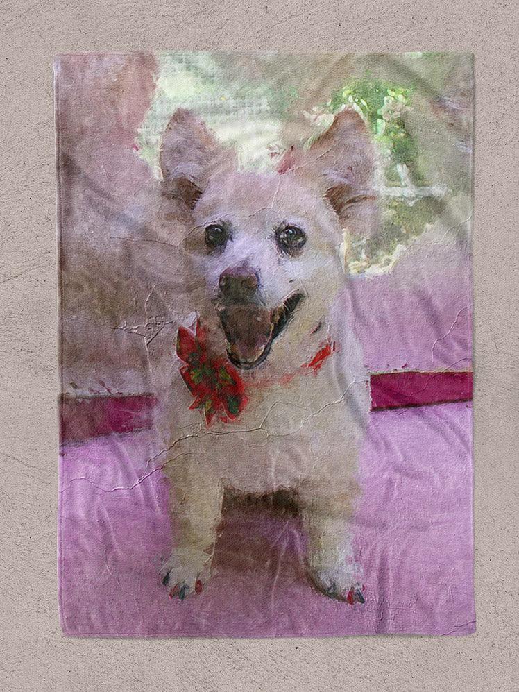 Craquelure Oil Painting - Custom Pet Blanket - NextGenPaws Pet Portraits