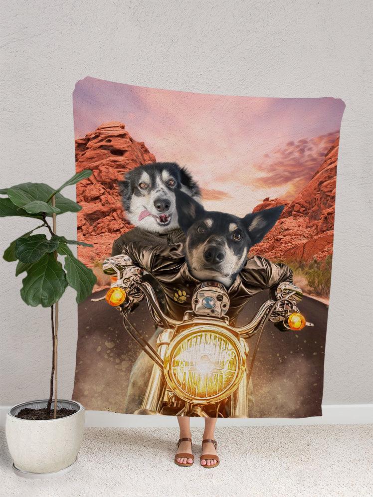 Harley Pawson - Custom Sibling Pet Blanket - NextGenPaws Pet Portraits