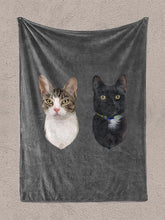 Load image into Gallery viewer, Minimalist Sibling Design - Custom Pet Blanket - NextGenPaws Pet Portraits