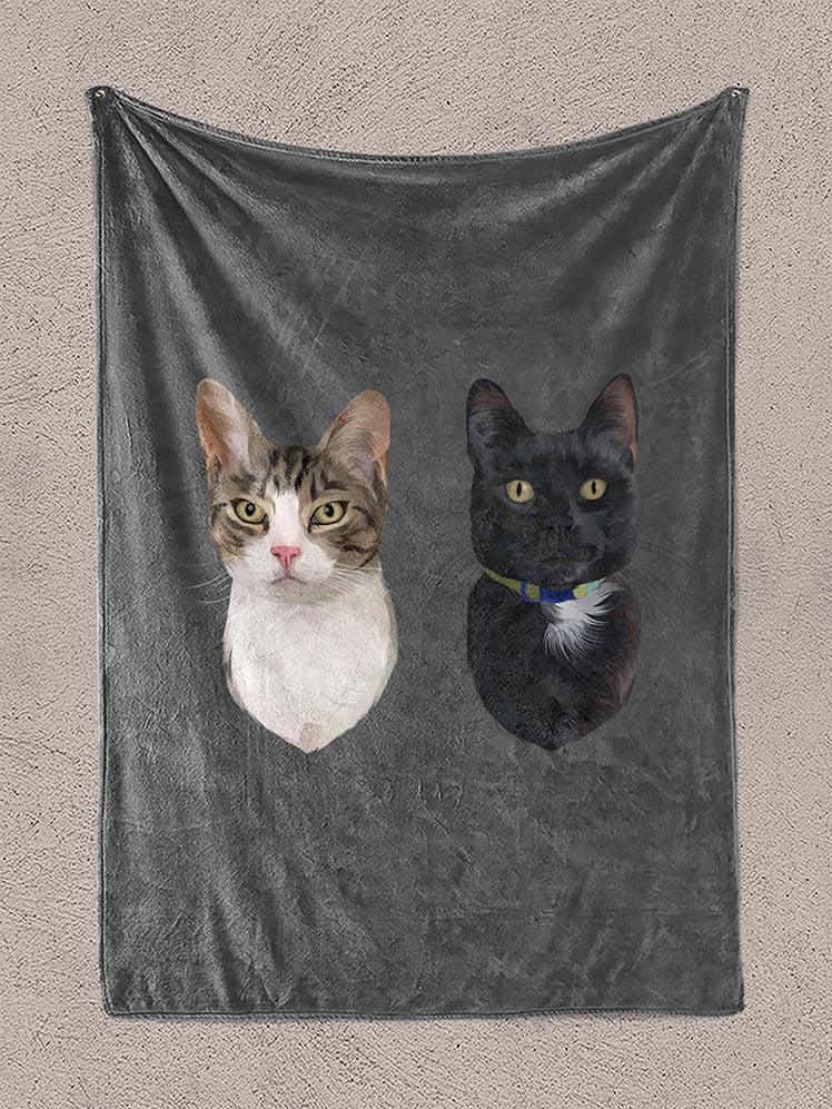 Minimalist Sibling Design - Custom Pet Blanket - NextGenPaws Pet Portraits
