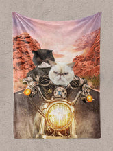 Load image into Gallery viewer, Harley Pawson - Custom Sibling Pet Blanket - NextGenPaws Pet Portraits
