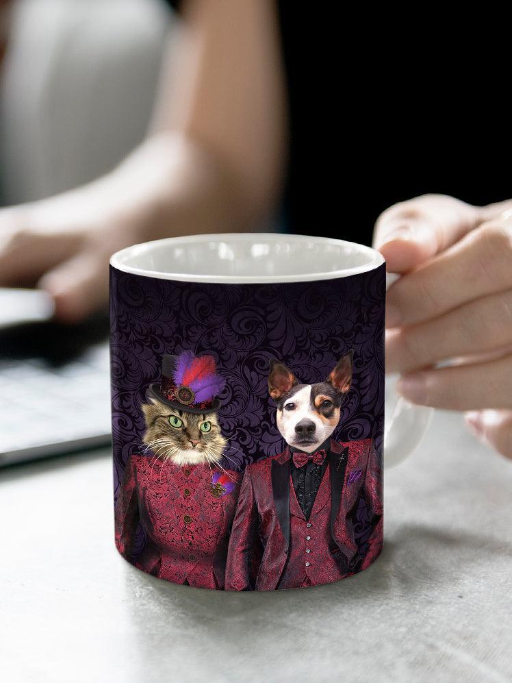 The Steampunk Couple - Custom Sibling Pet Mug - NextGenPaws Pet Portraits