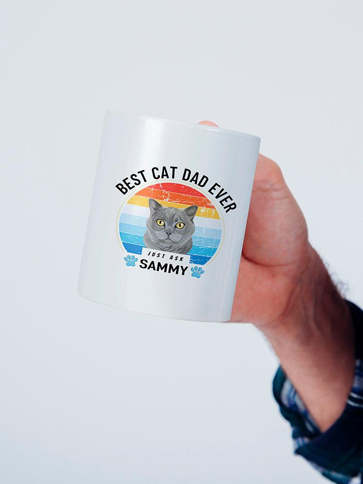 Best Dog/Cat Dad Ever - Custom Pet Mug - NextGenPaws Pet Portraits