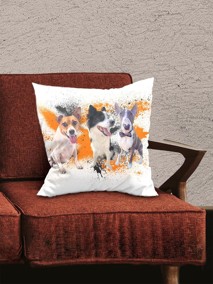Splash Oil Painting Sibling - Custom Pet Pillow - NextGenPaws Pet Portraits
