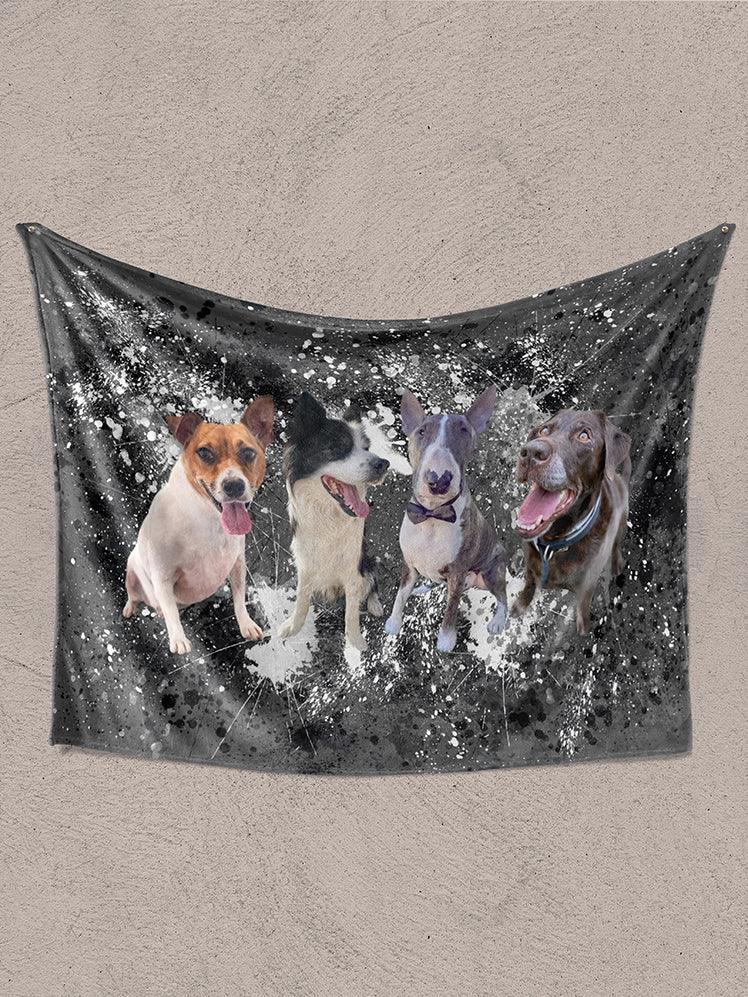 Splash Oil Painting Sibling - Custom Pet Blanket - NextGenPaws Pet Portraits