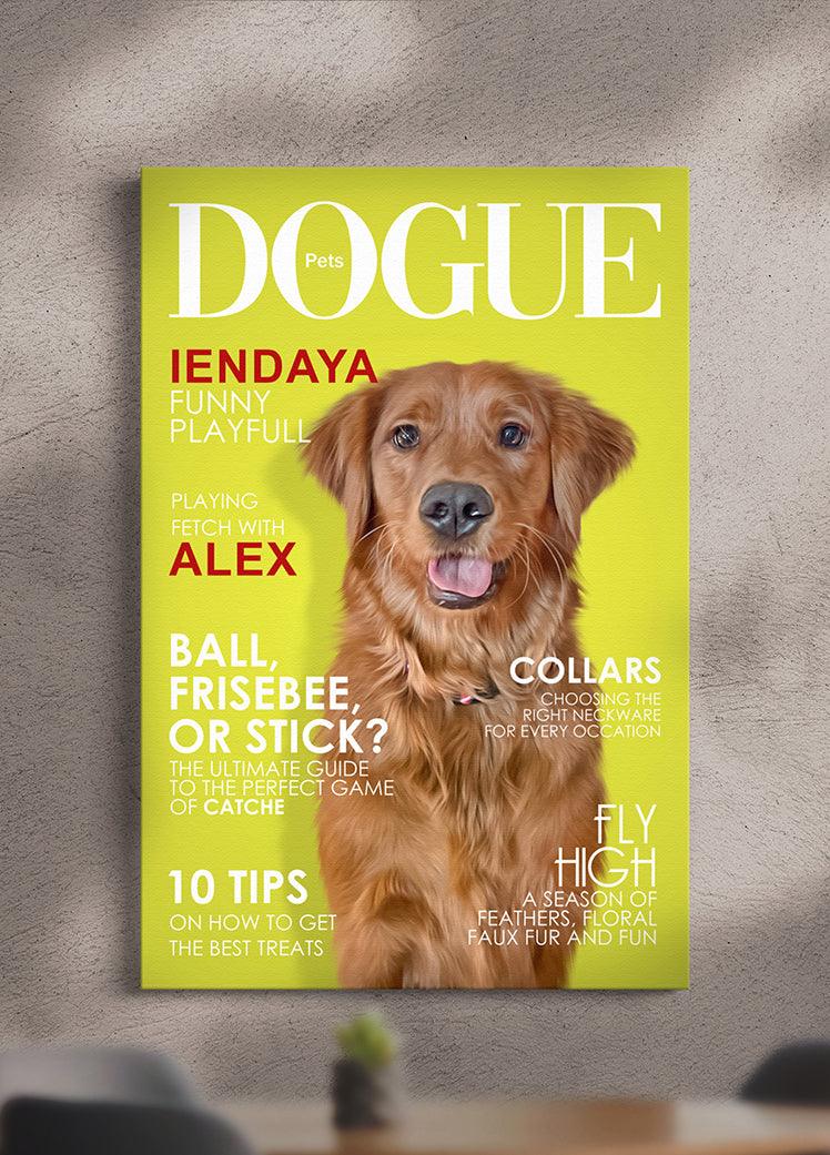 Dogue Magazine Cover - Custom Pet Portrait - NextGenPaws Pet Portraits