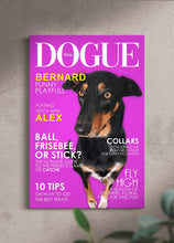 Load image into Gallery viewer, Dogue Magazine Cover - Custom Pet Portrait - NextGenPaws Pet Portraits