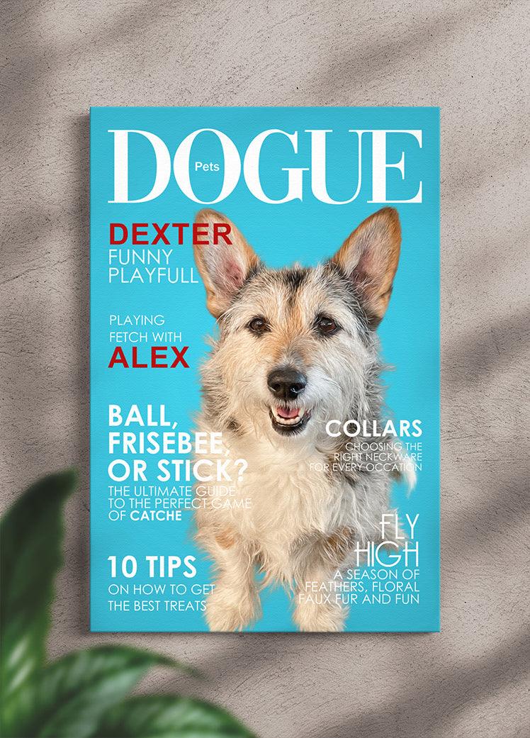 Dogue Magazine Cover - Custom Pet Portrait - NextGenPaws Pet Portraits