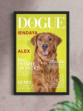 Load image into Gallery viewer, Dogue Magazine Cover - Custom Pet Poster - NextGenPaws Pet Portraits
