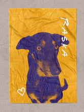 Load image into Gallery viewer, DuoTone Paws - Custom Pet Blanket - NextGenPaws Pet Portraits
