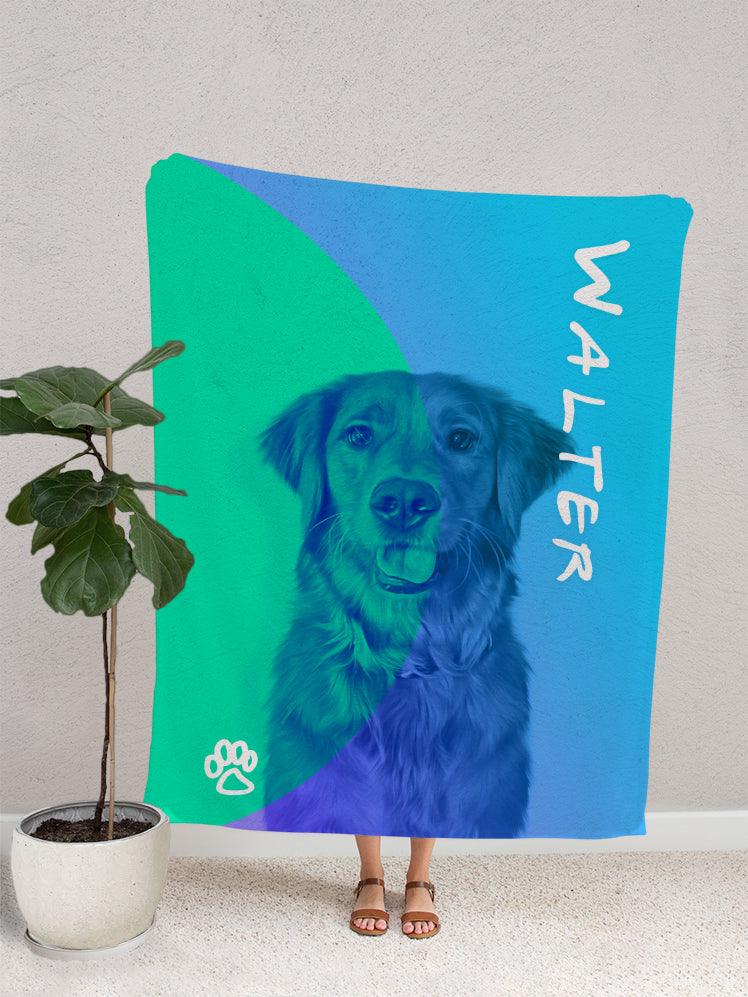 DuoTone Paws - Custom Pet Blanket - NextGenPaws Pet Portraits