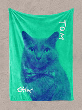 Load image into Gallery viewer, DuoTone Paws - Custom Pet Blanket - NextGenPaws Pet Portraits