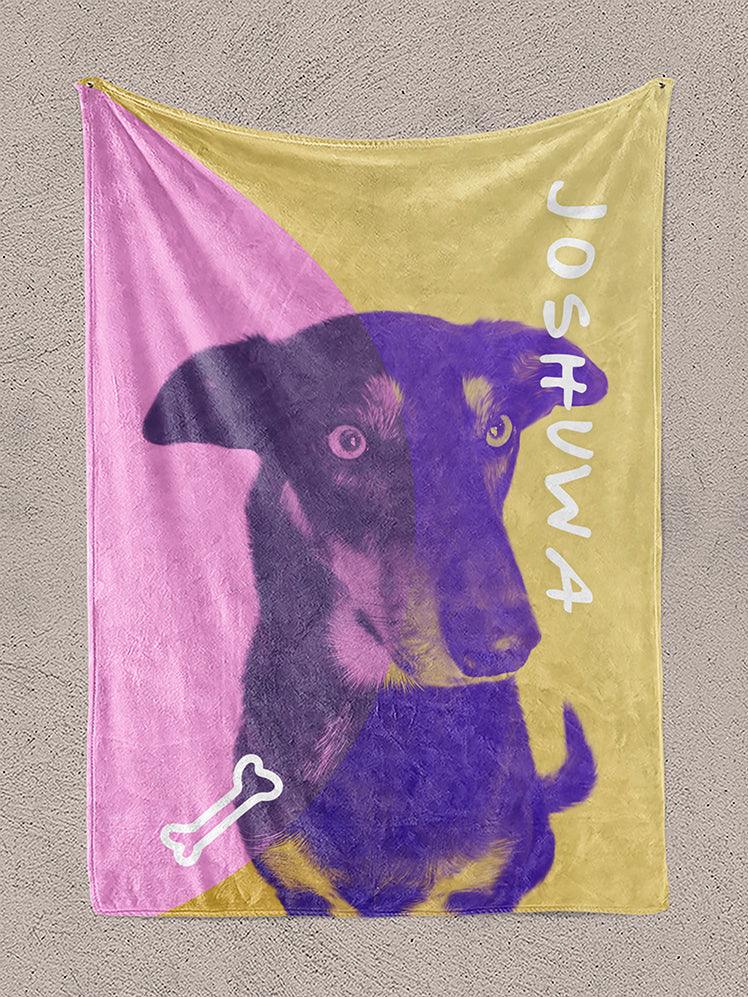 DuoTone Paws - Custom Pet Blanket - NextGenPaws Pet Portraits