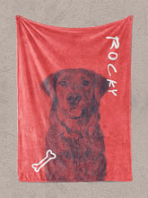 Load image into Gallery viewer, DuoTone Paws - Custom Pet Blanket - NextGenPaws Pet Portraits