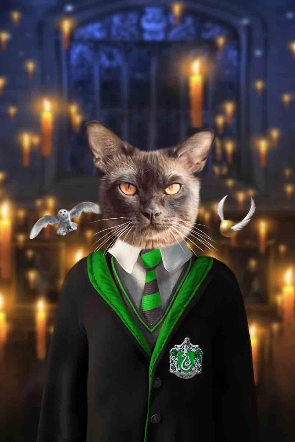 Slytherpaw - Custom Pet Blanket - NextGenPaws Pet Portraits