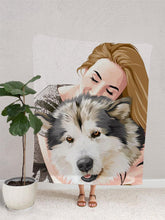 Load image into Gallery viewer, Human and Pet Design - Custom Pet Blanket - NextGenPaws Pet Portraits