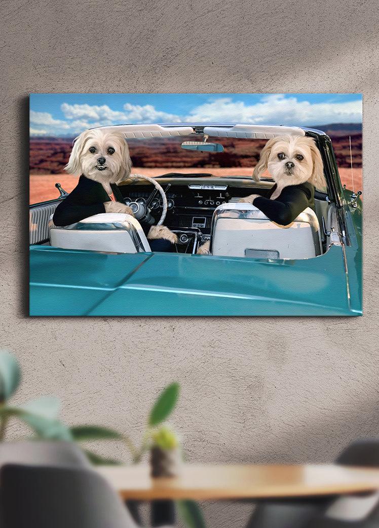 Louis and Thelma Sibling - Custom Pet Portrait - NextGenPaws Pet Portraits