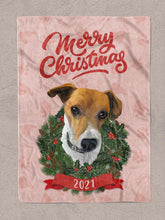 Load image into Gallery viewer, Merry Christmas - Custom Pet Blanket - NextGenPaws Pet Portraits