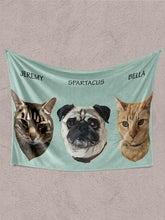 Load image into Gallery viewer, Minimalist Sibling Design - Custom Pet Blanket - NextGenPaws Pet Portraits