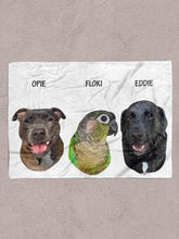 Load image into Gallery viewer, Minimalist Sibling Design - Custom Pet Blanket - NextGenPaws Pet Portraits