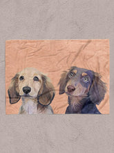 Load image into Gallery viewer, Minimalist Sibling Design - Custom Pet Blanket - NextGenPaws Pet Portraits